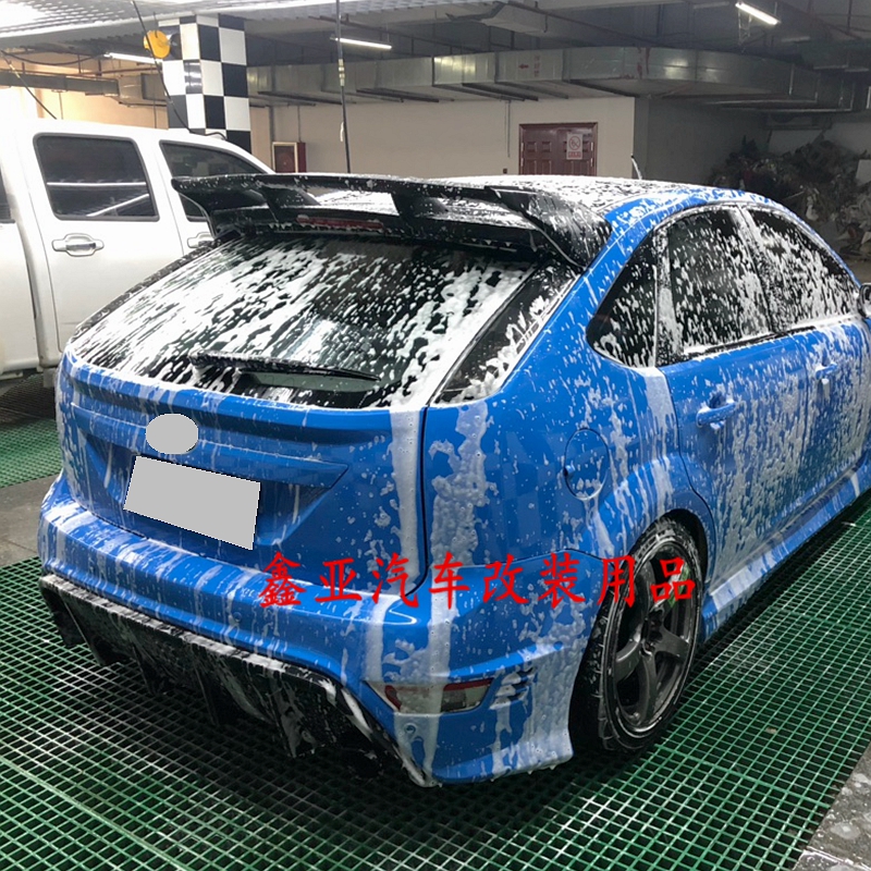 经典福克斯两厢改装尾o翼福特福克斯rs尾翼碳纤维带灯顶翼st定风