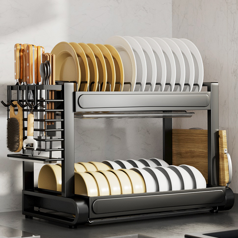 汲水碗架厨房沥水架碗柜置物架家用台面多功能放碗盘碗筷碗碟收纳