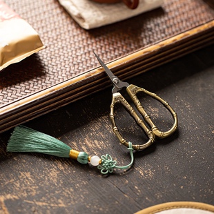 归鸿茶叶专用茶道茶艺剪刀复古家用高端茶剪日式喝茶茶具配件单个