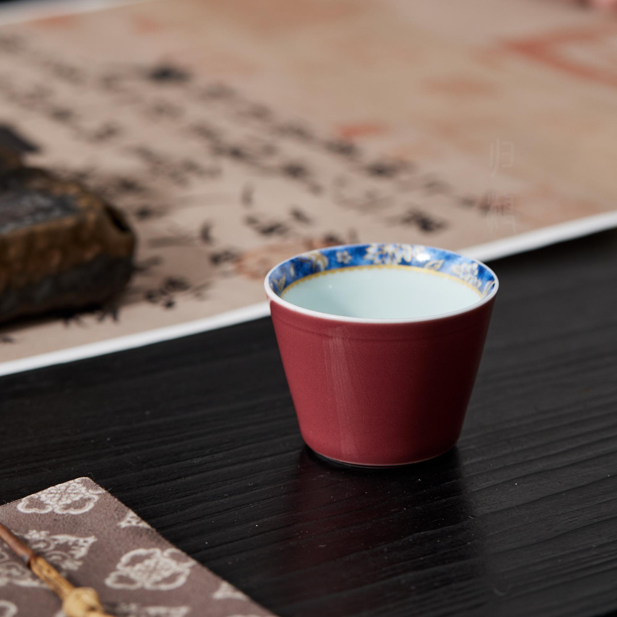 归鸿 颜色釉复古功夫茶杯陶瓷家用简约小茶杯客杯喝茶专用品茗杯