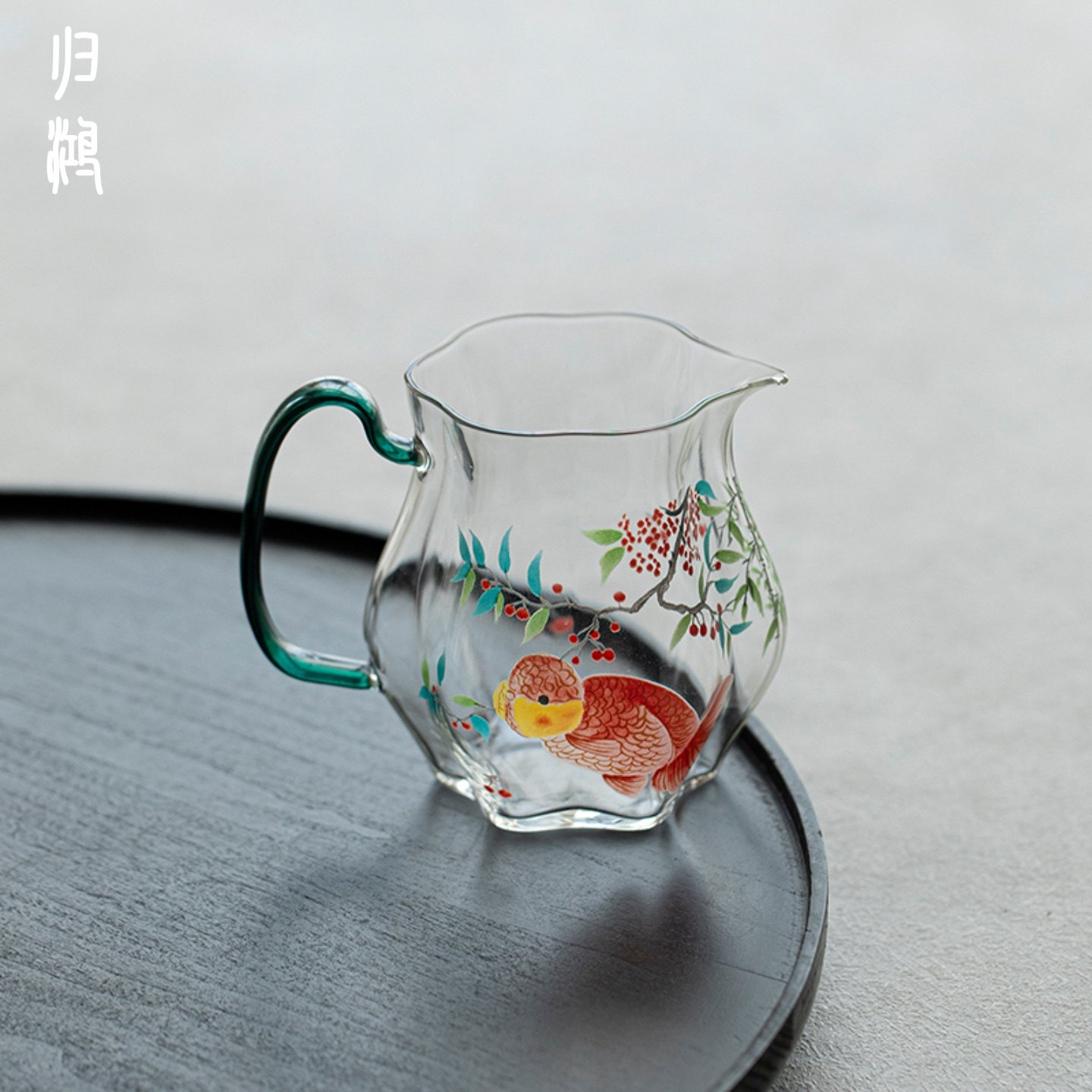 归鸿中式高颜值玻璃公道杯樱桃兰寿瓜楞公杯家用大容量茶海分茶器,餐饮具,公道杯,淘宝优惠券,粉丝福利购,淘宝优惠卷