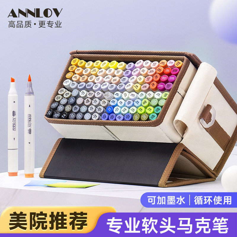 ANNLOV动漫软头马克笔酒精油性图片