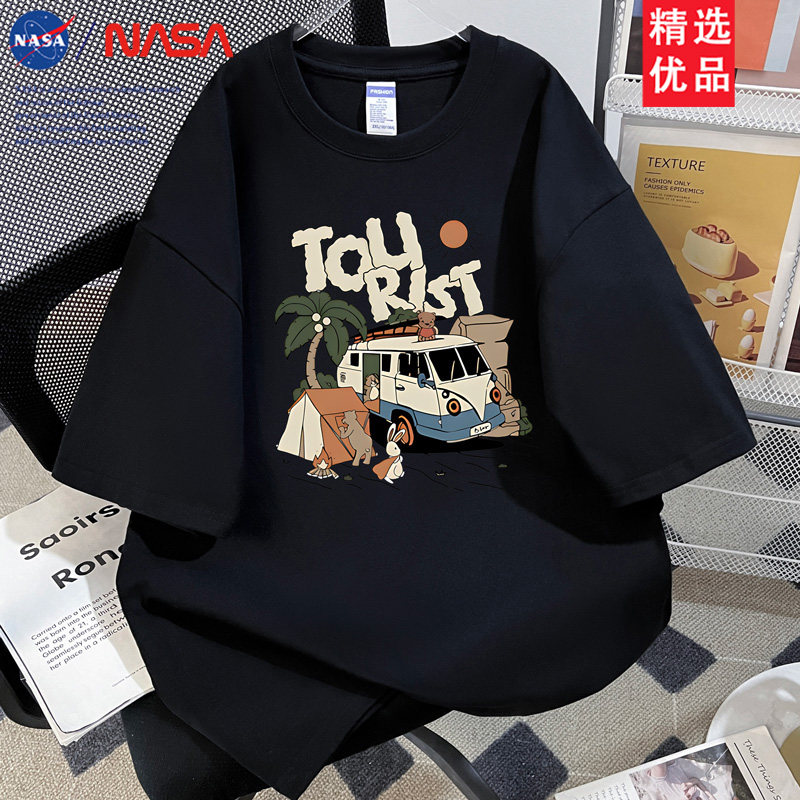 NASA短袖t恤男生2025新款纯棉图片