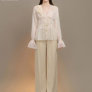 定制 Garden系列宽松V领乔其纱衬衫 Arti Apparel越南品牌Radiant