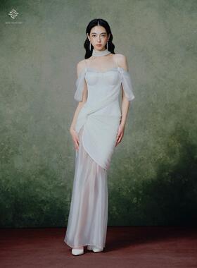 LINH PHUNG 越南品牌SONATE DOREE系列甜心领长连衣裙定制