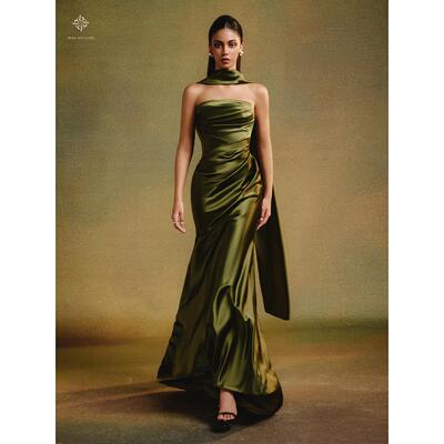 系列修身垂褶长裙定制