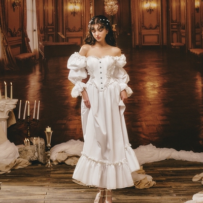 系列A字型露肩长裙定制