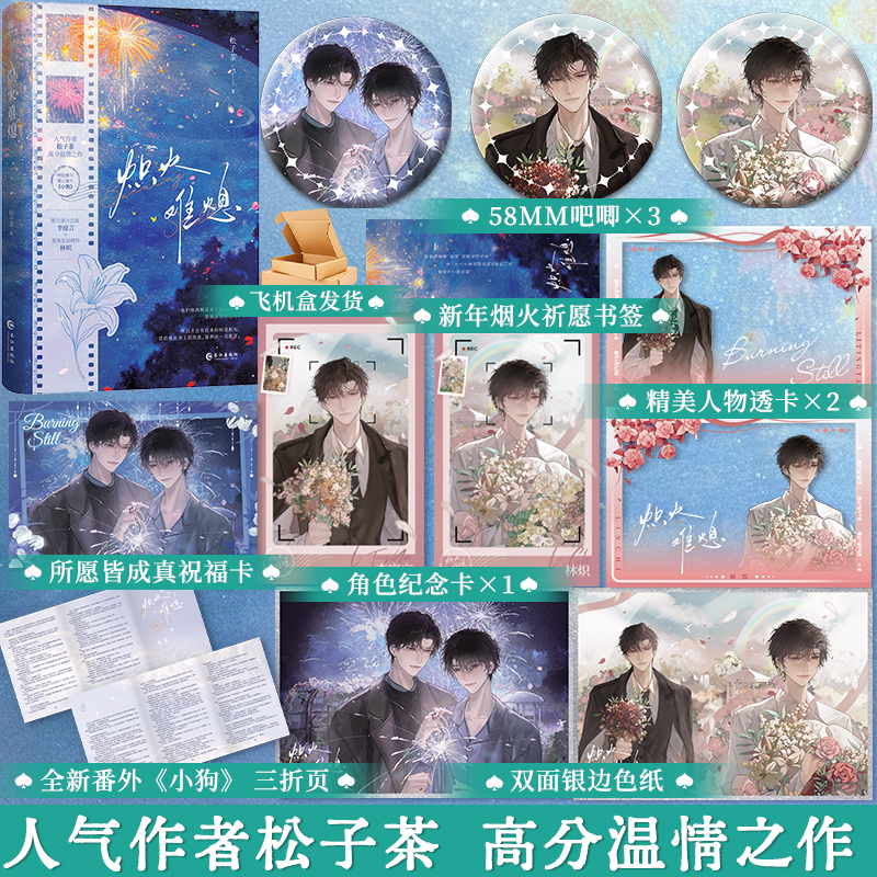 特签版 炽火难熄 松子茶著 现代青春纯爱力作小说实体书籍 一本完结 收录独家暖心番外《小狗》斯文矜贵总裁×性感张扬模特