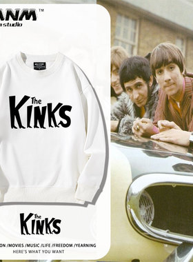 The Kinks奇想乐队圆领卫衣男女秋冬季摇滚美式复古休闲加绒外套