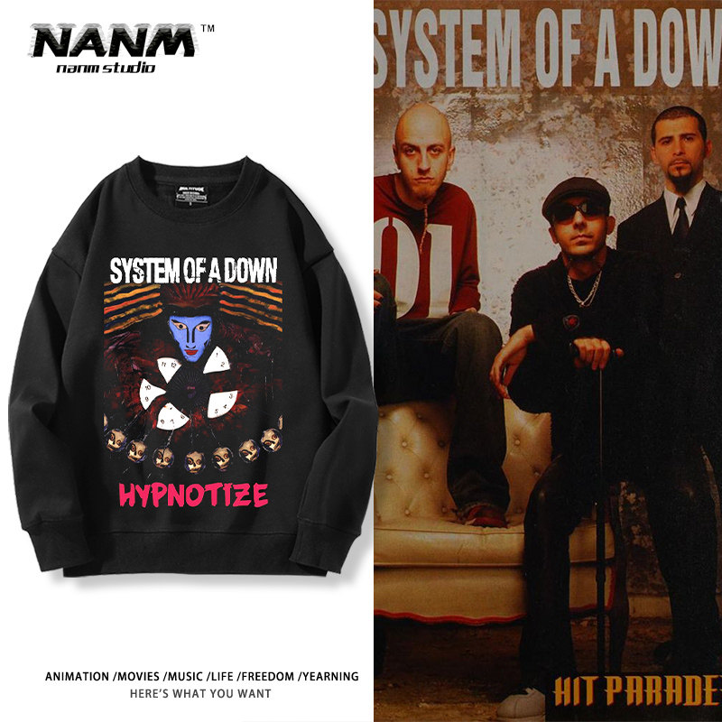 卫衣男欧美金属街头摇滚潮流百