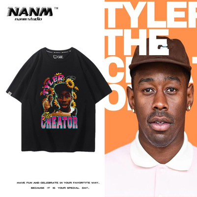 说唱短袖上衣宽松纯棉