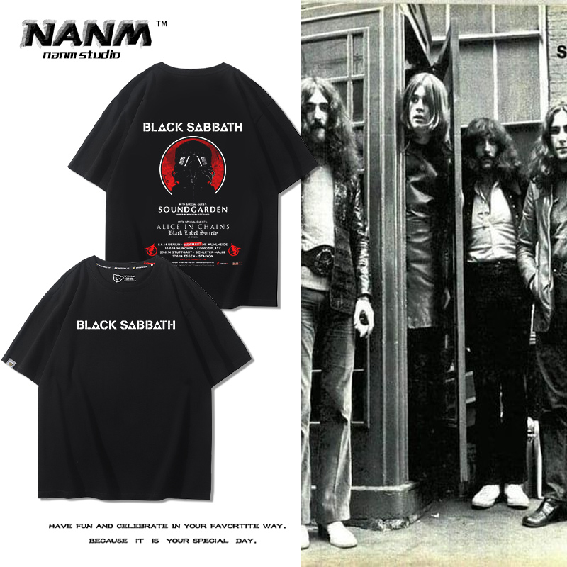 计感vtg落肩摇滚短袖T恤衫