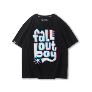 Fall Out Boy摇滚乐队周边短袖T恤男生夏季纯棉个性百搭休闲上衣