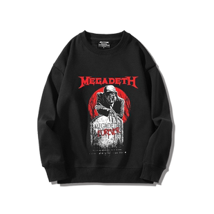 MEGADETH TRIVIUM乐队圆领卫衣男秋冬欧美重金属摇滚高街宽松衣服