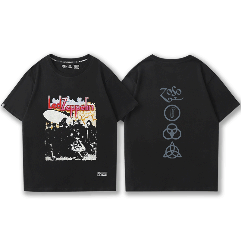LedZeppelin齐柏林飞艇乐队T恤男蓝调民谣欧美周边摇滚重金属半袖