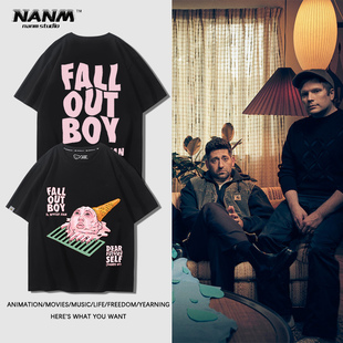 Fall Out Boy乐队t恤男女夏季Dear Future Self周边美式摇滚半袖