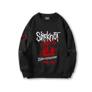 SLIPKNOT 活结乐队圆领卫衣男秋冬季重金属摇滚潮流印花加绒上衣