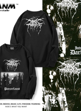 Darkthrone乐队圆领卫衣男女秋冬欧美小众暗黑金属摇滚宽松上衣潮
