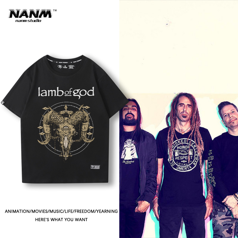 LAMB OF GOD 上帝羔羊乐队短袖T恤男生夏重金属潮流摇滚周边半袖