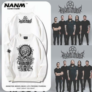 Murder乐队周边圆领卫衣男硬核摇滚复古外套 澳洲死核Thy Art