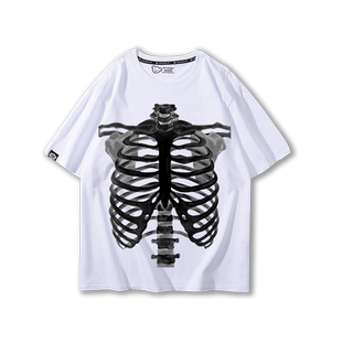 Fall Out Boy打倒男孩摇滚乐队短袖T恤男女夏季纯棉周边骨架衣服