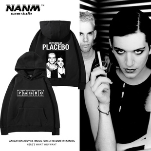 安慰剂工业摇滚乐队卫衣男Placebo meds英国文艺青年连帽上衣服潮