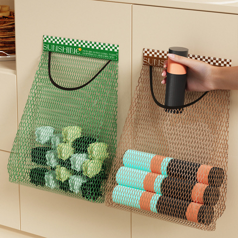 厨房家用垃圾袋收纳大容量可挂式门后壁挂式储物挂袋塑料袋