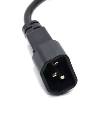 0.3m UK Power Adaptor Cord , IEC C14 Male Plug to UK 3Pin Fe