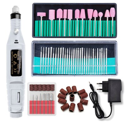 Electric Nail Drill Manicure Machine Milling Drill Bits Nail