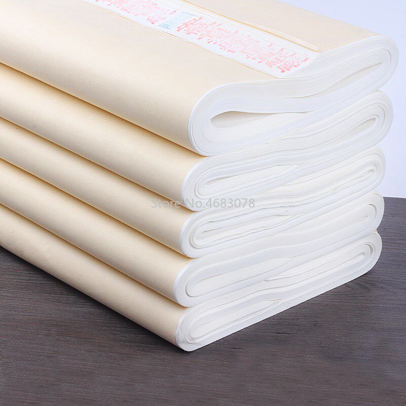 100pcs Xuan Paper Chinese Semi Raw Rice Paper For Chinese P