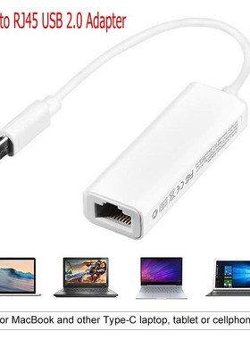 1Pc USB-C Type C to RJ45 USB 2.0 Adapter USB RJ45 Lan Ethern