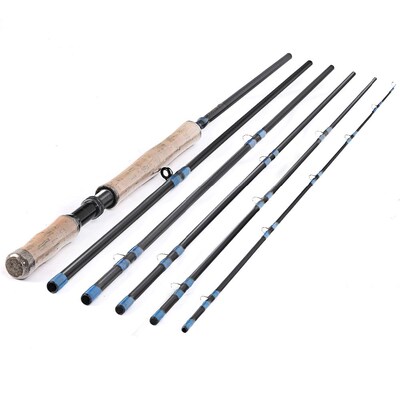 14FT 9/10 CARBON SPEY FLY FISHING ROD POLE MEDIUM-FAST 6 PIE