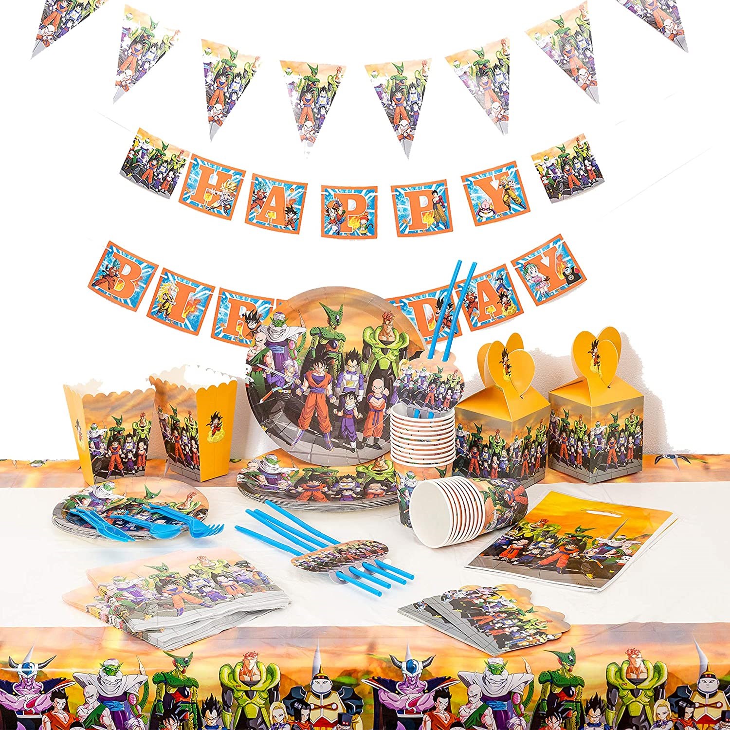 Cartoon Super Son Goku Design Boys Birthday Party