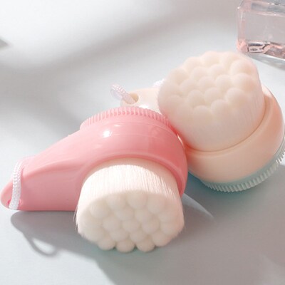 Double Side Silicone Face Washing Brush Facial Cleanser Por