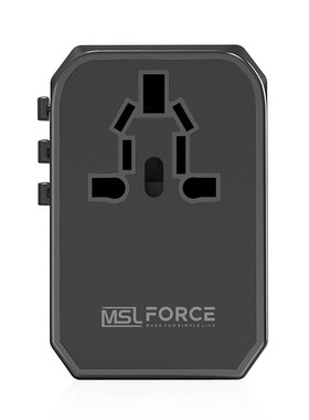 Gan 45w PD universal travel adapter with type-c PD QC wall C