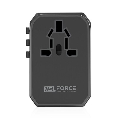 Gan 45w PD universal travel adapter with type-c PD QC wall C