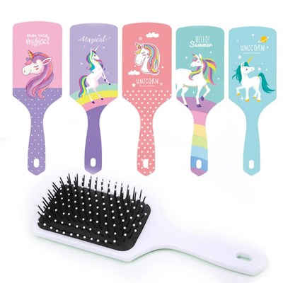 Hair-Brush Comb-Shower Unicorn Detangle Anti-Static Cute Mas