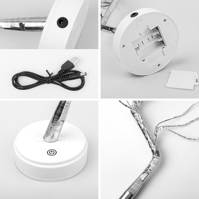 108 LEDS Night Light Bonsai Tree Light Warm White Gypsophila