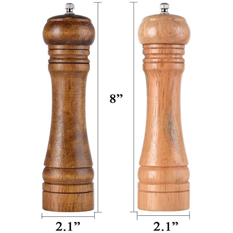 Salt and Pepper Grinders,Oak Wooden Salt and Pepper Mills Sh