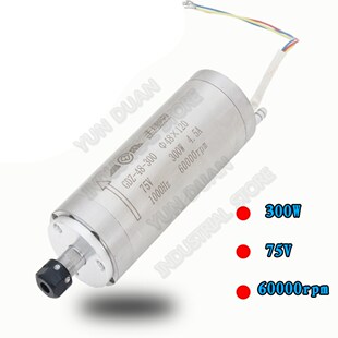 Changsheng 300W 0.3KW ER8 60000rpm 3PH Spindle Motor AC 75V