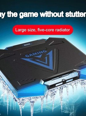 COOLCOLD 18inch Gaming Laptop Cooler Five Fan Led Screen Two