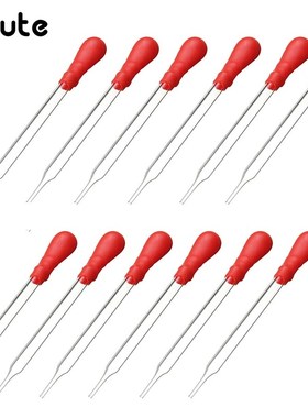 Kicute 12Pcs Glass Pipette Pipet Dropper With Red Rubber Cap