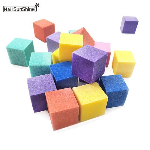 100pcs Mini Buffs For Nail Buffer Block Mix Color Sanding N