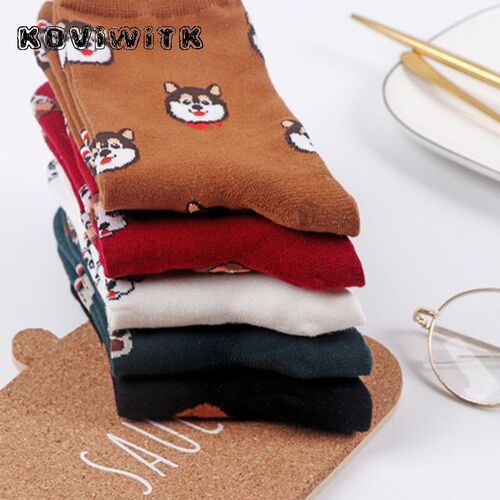 New Cartoon animal dog print socks Poodle Dalmatian Funny B
