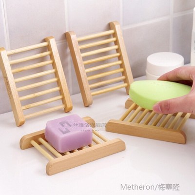 Portable Soap Dishes Natural Wood Soap Tray Holder Dish Stor