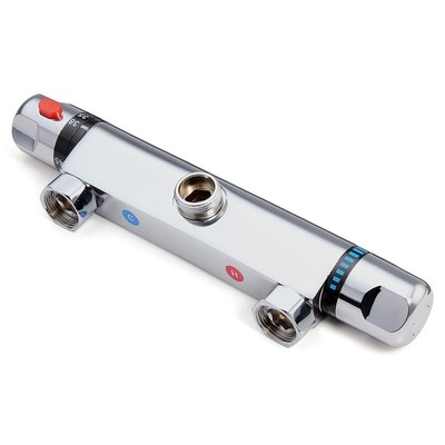 Brass Chrome Wall Mounted Bathroom Thermostatic Faucet Therm