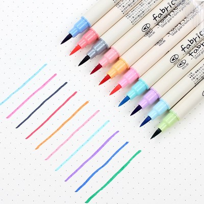10pcs/lot Fineliner Soft Brush Pen Art Colored Marker Pens S