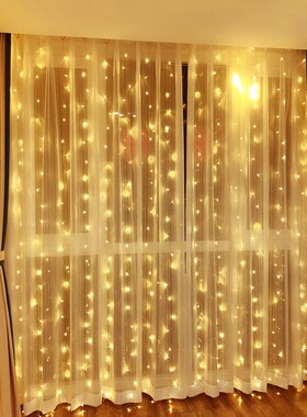LED String garland on window christmas lights indoor new yea