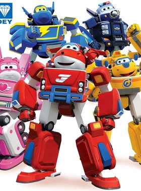 Newest Big Deformation Armor Super wings Rescue Robot Action