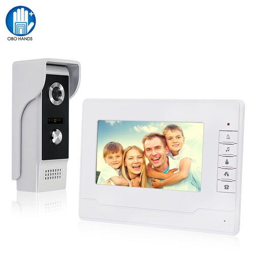 7inch Color Wired Video Intercom System Video Doorbell Door